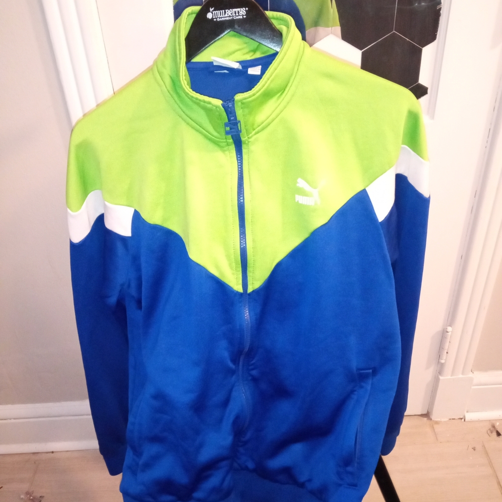 Puma Blue and Green Track Jacket